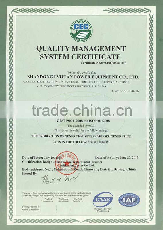 Lvhuan high power exporting overseas 10-2000 kw diesel generator for sale