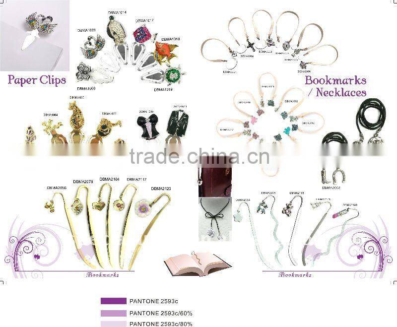 heart shaped angel wing charms metal bookmark for Wedding souvenirs, gifts and premium