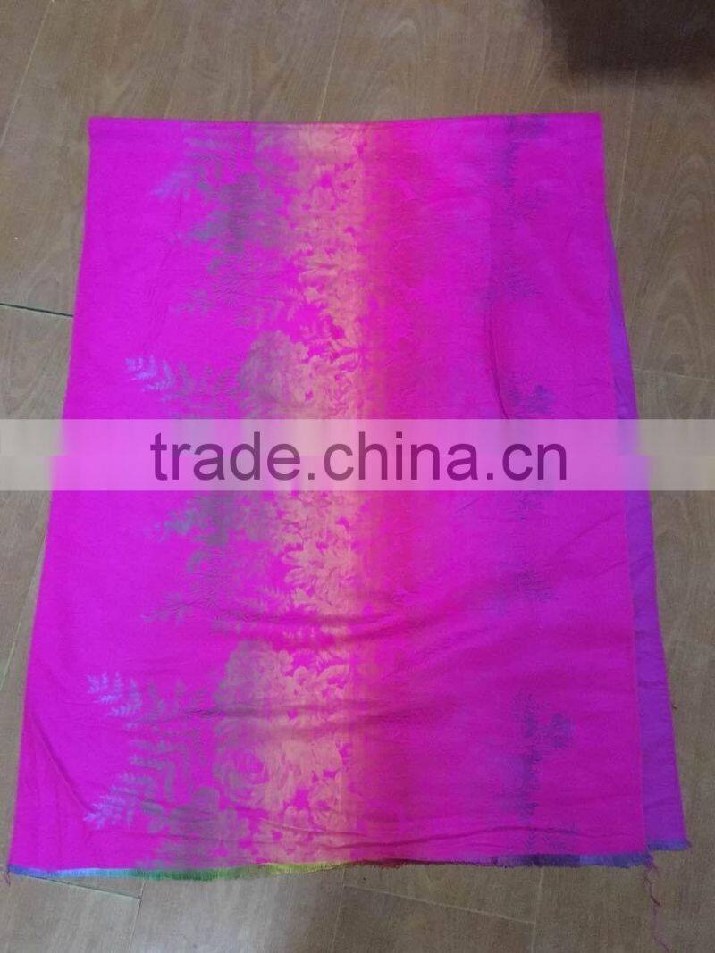 Stock Item nice gradients flower priting scarf fuschia scarf