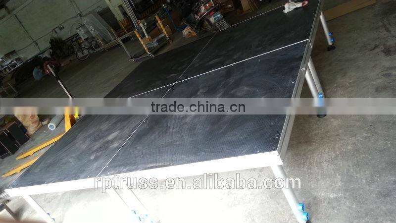 Hot selling RP aluminum plywood portable stage with adjustable legs