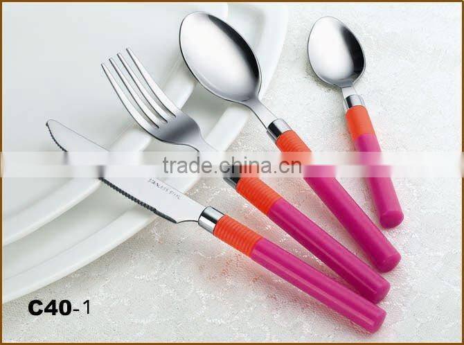 Macaron French Blue Cutlery with Riveted Handle