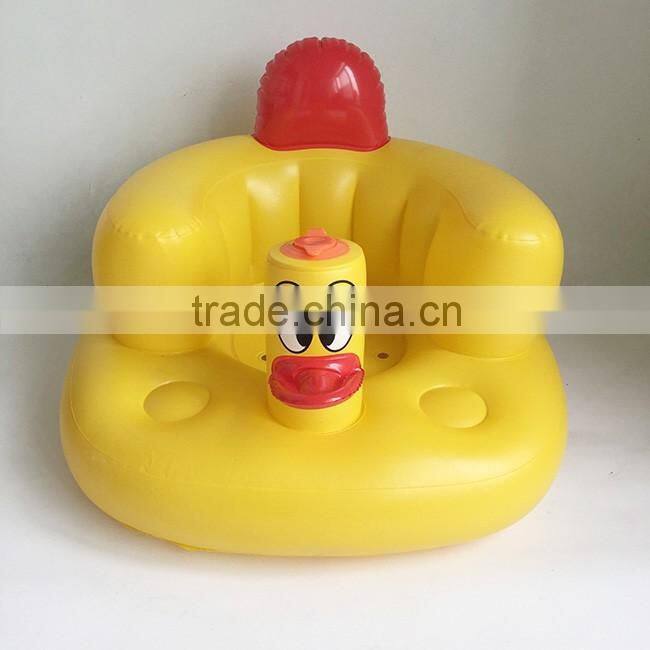 inflatable little arm chair baby chair with heart shaped for bath tub