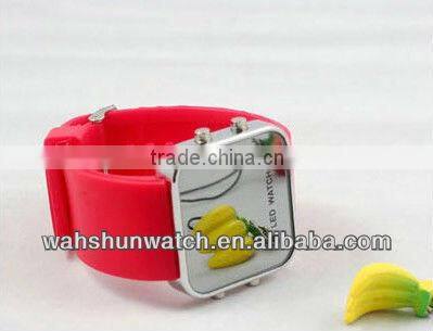 Creative mirror LED watch. jelly watch. wrist watch