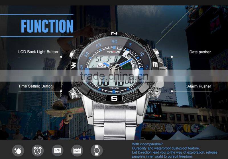 WEIDE WH1104-5 Latest Watches Design For Men Stainless Steel Watch Big Dial Mans Watch