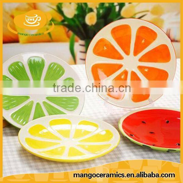 Creative hand painted ceramic fruit plate dessert plate