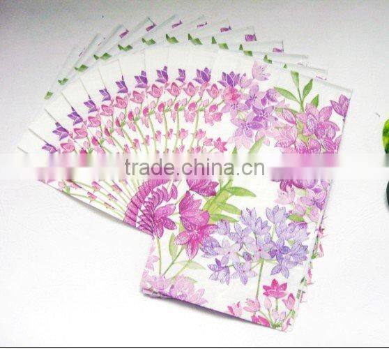 colorful flower custom printed cocktail napkins