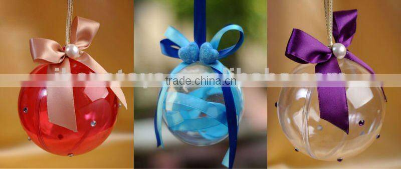 2013 christmas ornament plastic ball transparent