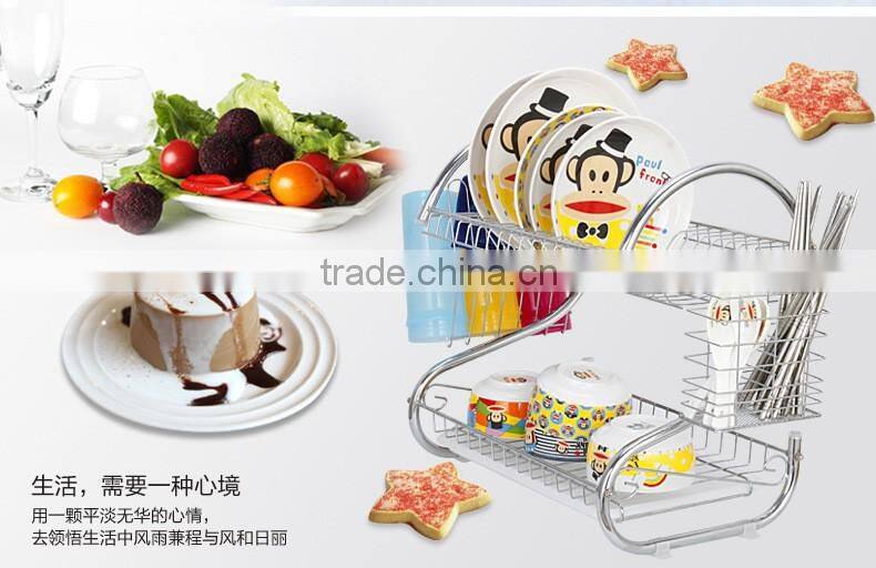 basni double stainless steel dish rack kitchen shelving rack dish rack dish rack dish rack Drain drip dish rack