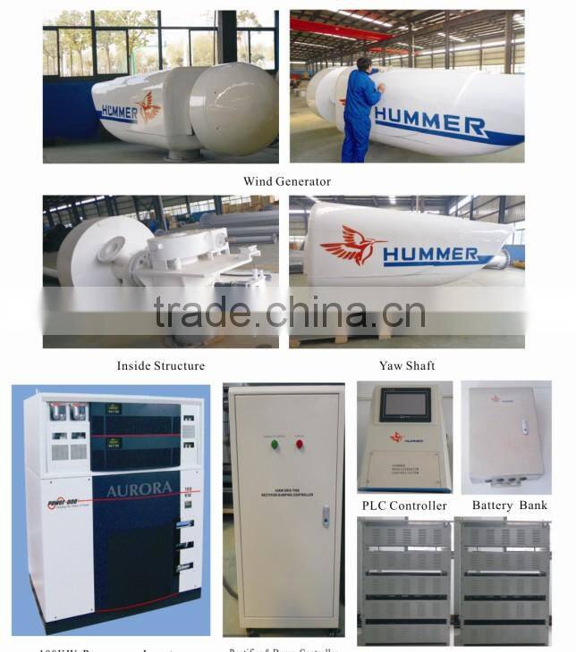 300kW 500kW wind farm plant by 100KW wind turbine generator set