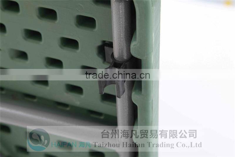 durable 152cm green plastic folding army dining table and chair/high quality plastic dining table for army