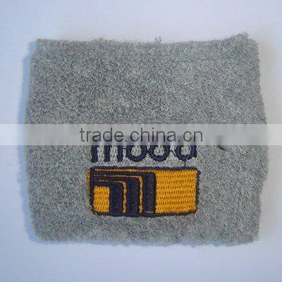 terry cotton wristbands with embroidery logo