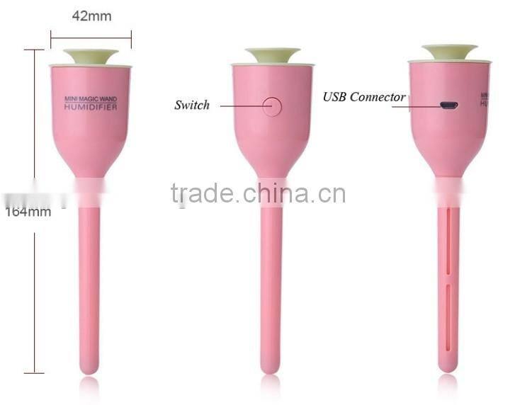 ABS material mini hand-held 30ml rechargeable magic wand nebulizer usb stick ultrasonic humidifier