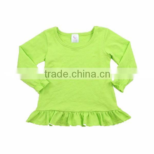 2016 Kaiyo wholesale icing ruffle shirt High quality blank icing shirt ruffle long sleeve shirt new fashion girls tops