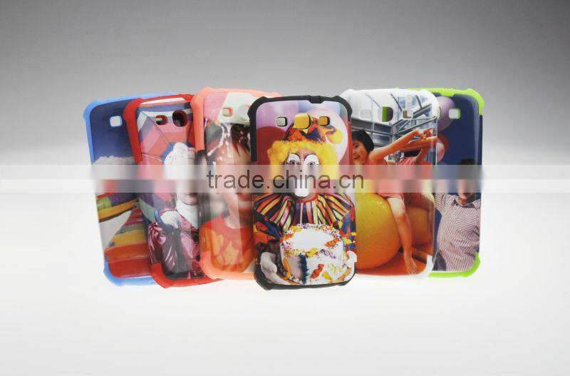 Phone Case for Samsung S4 ; 3D Blank Phone Case; TPU phone case for Samsung S4 ; Dual protective phone case for Samsung