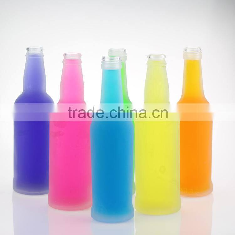 grey frosted glass bottle 750ml soda water glass bottle glass oil vinegar bottle