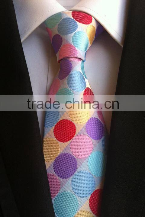 Cheapest Stock Necktie ,Polyester Woven Necktie, Various Big Dots Necktie