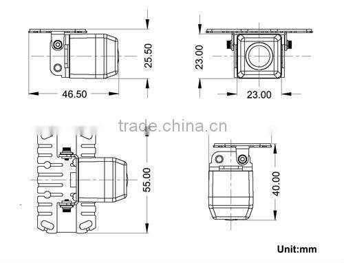 Super wide angle color ccd camera with compact size