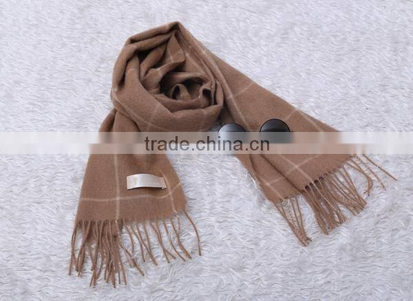 soft and warm camel cashmere scarf