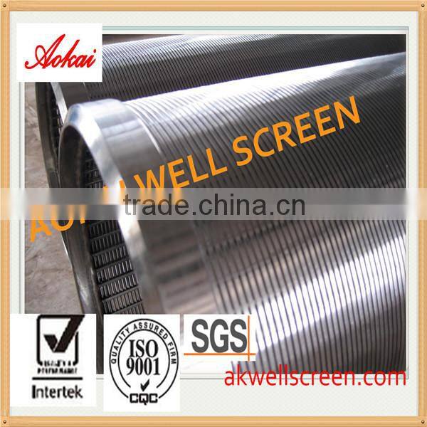 2014 New!high quality water well screen/continuous wedge wire screen/V wire water well screen for water pump