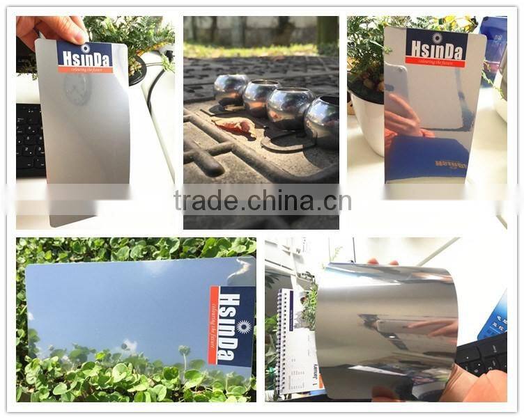 Bonding Nickel Decorative high gloss electrostatic spray chrome mirror silver powder coating