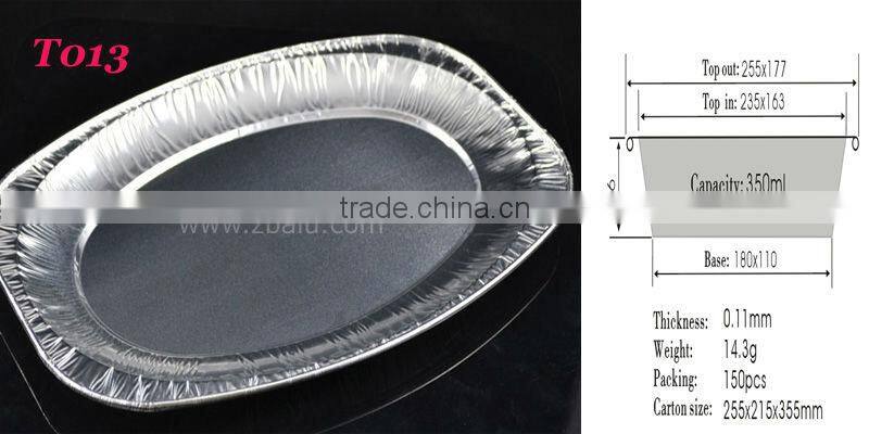 Brazil Oval Aluminium Foil Plate For Food Service 350 ml