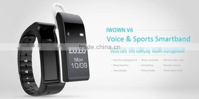 Newest V6 bluetooth smart wrist band waterproof smart bracelet for android ios smart phones
