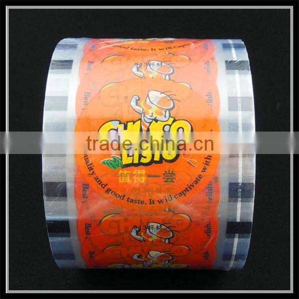 hot sell printed easy peelable plastic pet/cpp lid film for pp cups