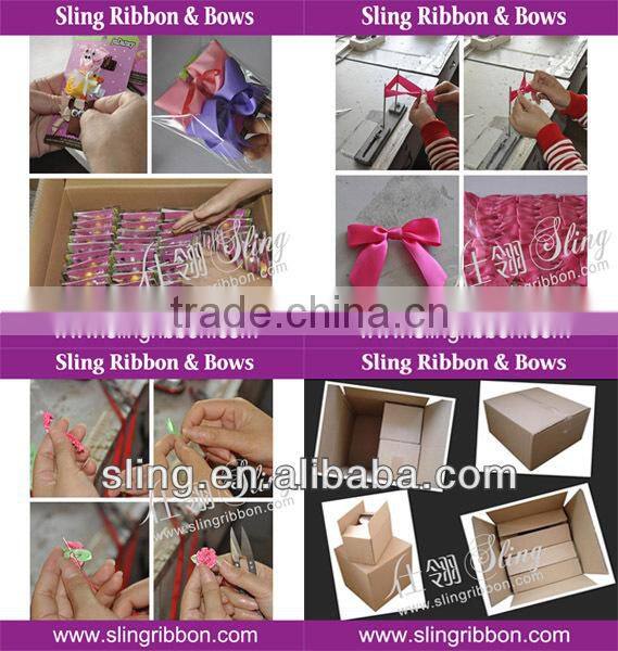 Gold Foil Satin Ribbon Bow For Gift Packaging