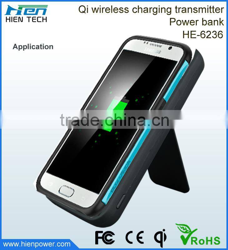 100% match Samsung Galaxy s6 QI wireless charger power bank