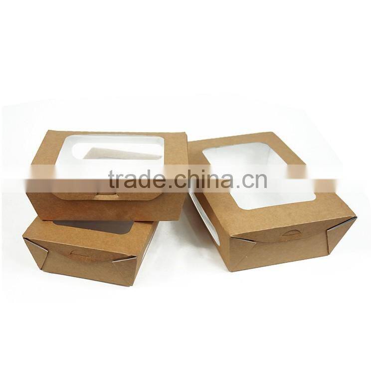 Recycle Brown Kraft Paper Food Folding Meal Box