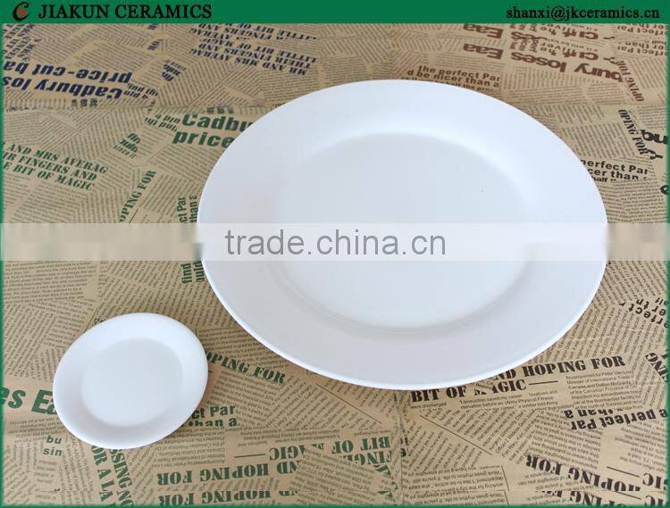 Wholesale Promotional Custom Bone China White Plain Ceramic Dinner Plate