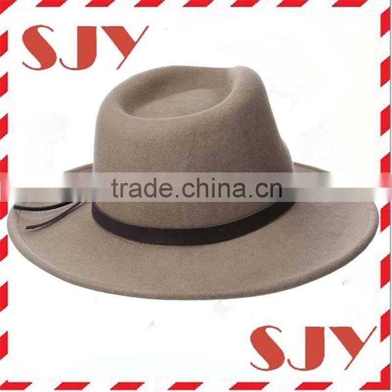 Men's Crushable Felt Vintage Outback Fedora Hat