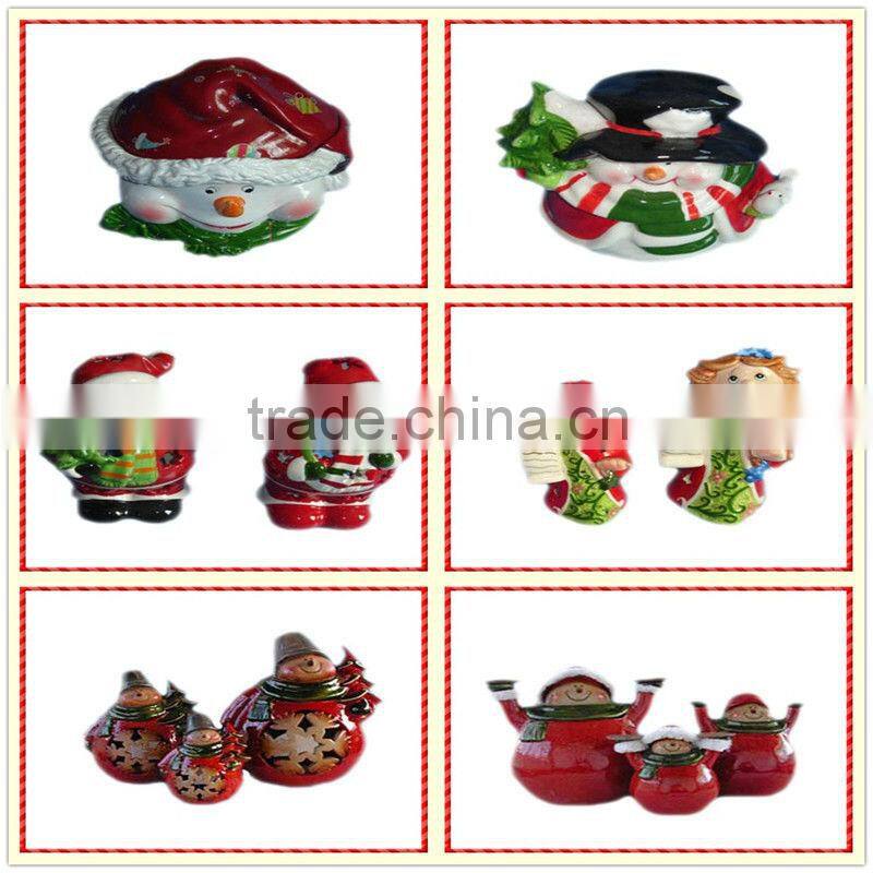 Novelty hand painted ceramic handmade snowman crafts