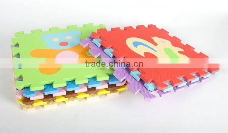 Colorful waterproof Jigsaw animals EVA puzzle baby mats for educational mats