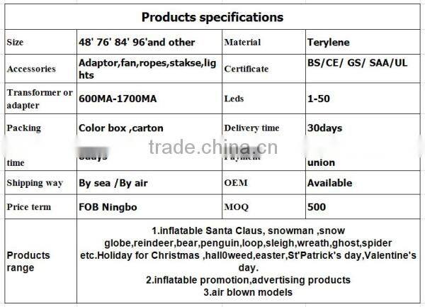 inflatable artificial christmas tree with desco light