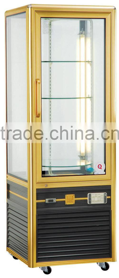 Refrigeration revolving cake showcase for Supermarket