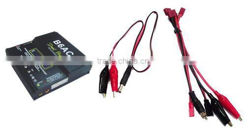 B6AC 50W multi charger dual power buit in 5A adapter power supply Lipo NiMH 2S 3S 4S 5S 6S RC Battery Balance 2S 6S AC with Lead