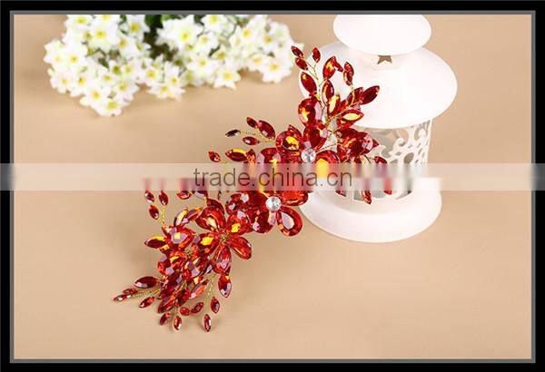 MYLOVE chinese style red crystal hair accessory bridal wear MLF083