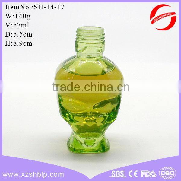 skull shape perfume glass bottle wholesale