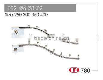 chrome metal waterfall plating metal waterfall display hook for slotted channel/ display hook supermarket