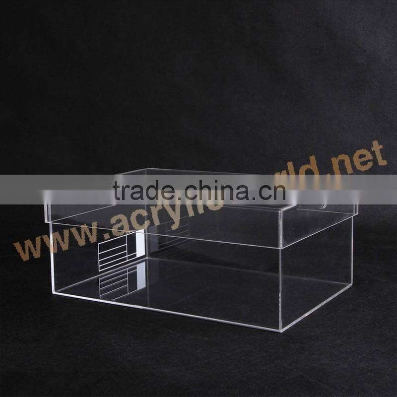 Crystal clear acrylic shoe display box