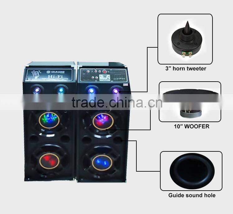 Professional Audio Amplifier with Flashing Light Wireless Sound Box For KTV