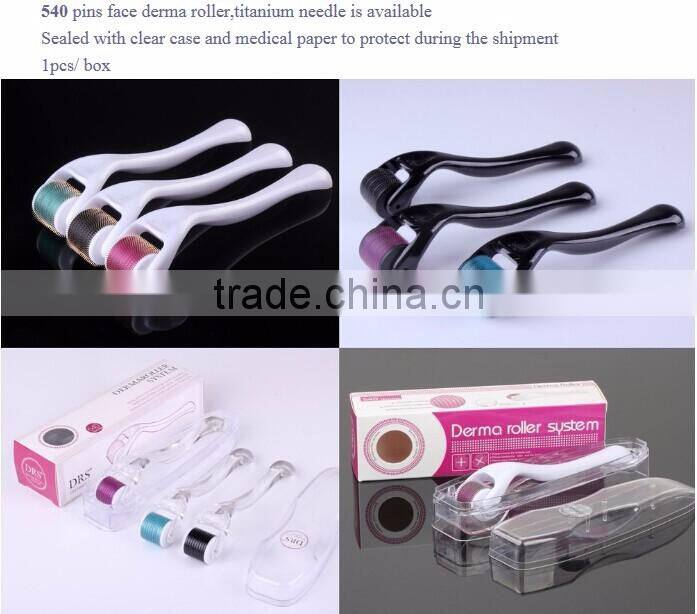 540 Titanium derma roller,skin roller, face roller Needles Derma Micro Needle Skin Roller Dermatology Therapy Microneedle