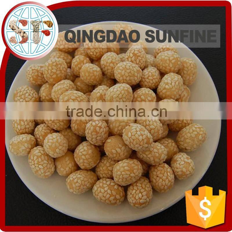 white sesame coated peanuts cracker