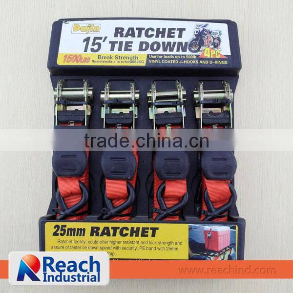 Ratchet Tie Down SET 4PCS