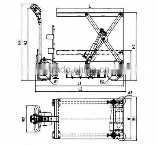 500kg Movable Electric Lifting elevator