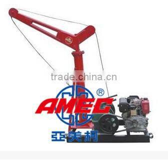 AMEC 1000kgs construction mini portable crane small crane with diesel engine