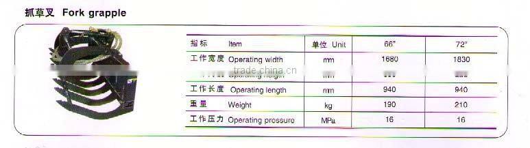 Fork Grapple for skid steer loader OEM