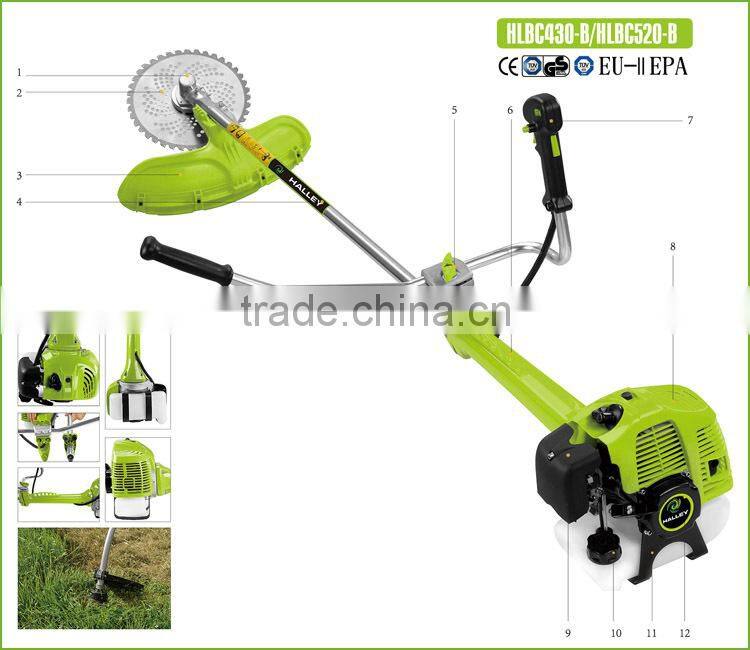 Small Farm Tractor 43cc Manual Grass Cutter Machine Weed Wacker HLBC430 - A