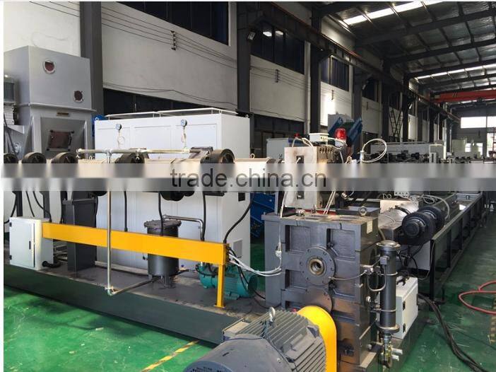 waste plastic pe LDPE HDPE film three stage water ring hot cut pellletizing recycling line